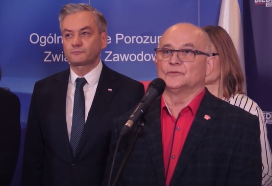 Konferencja Szefa OPZZ, Andrzeja Radzikowskiego i Lewicy ws emerytur stażowych