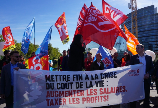 Strasburg: protest przeciwko inflacji napędzanej chęcią nadmiernych zysków